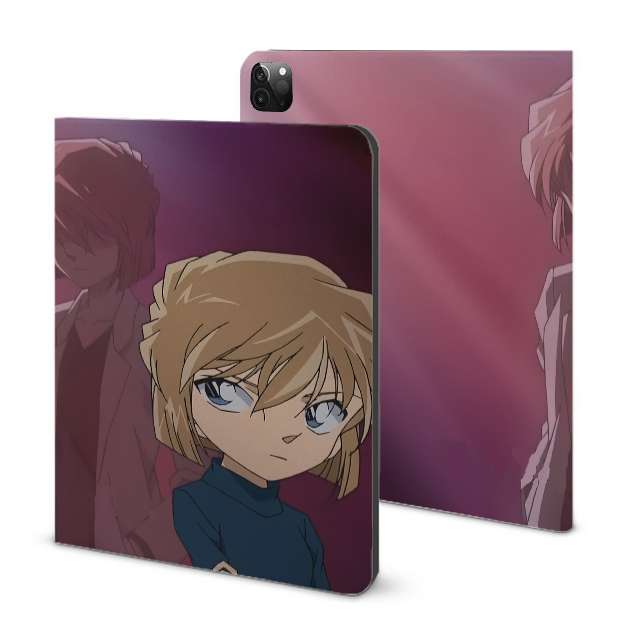 （画像用） 名探偵コナン Detective Conan IPadケース ペンホルダー付き ブックスタイルデザイン